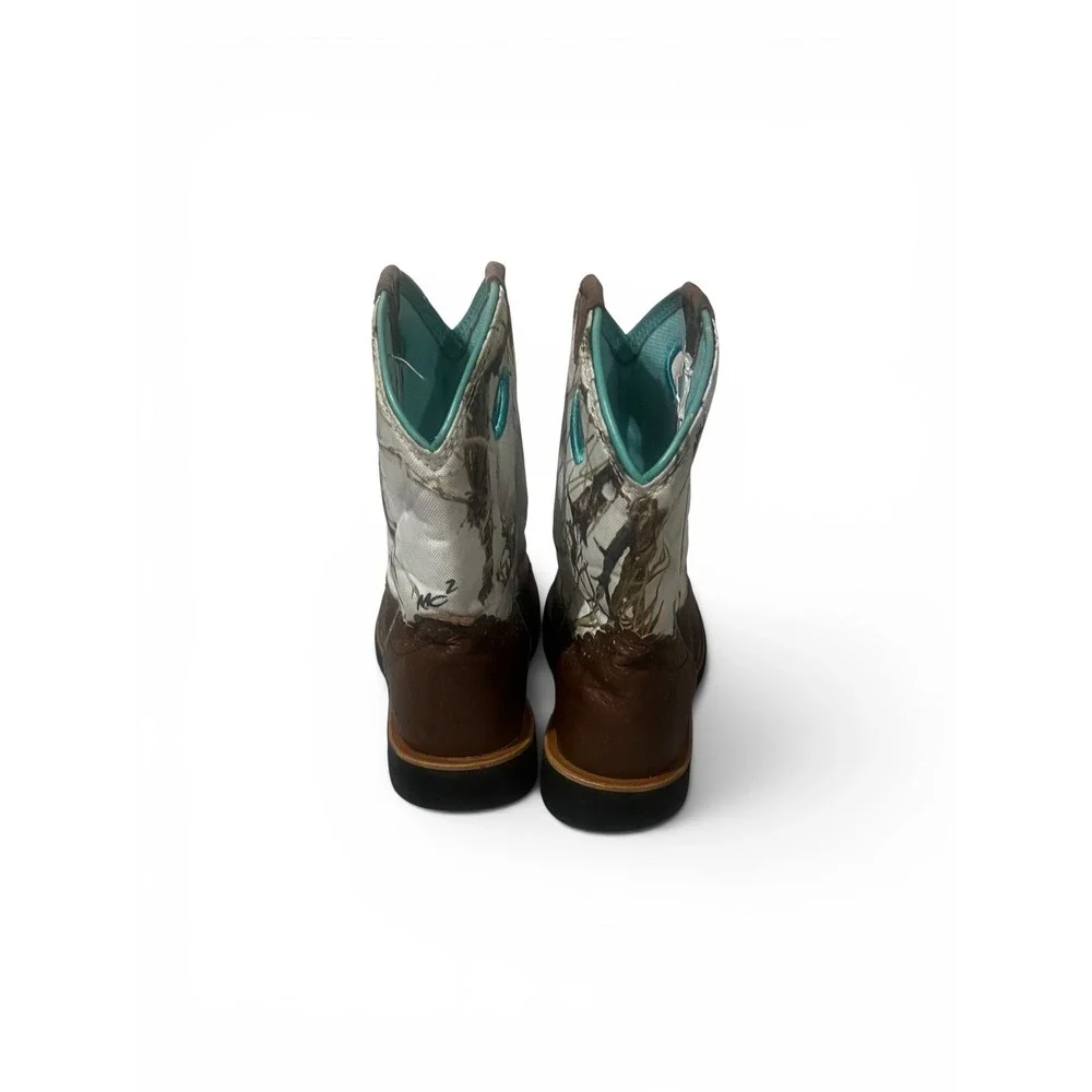 Ariat Cowboy Boots Kids Brown Camo Leather TrueTimber 10010259 Size 3